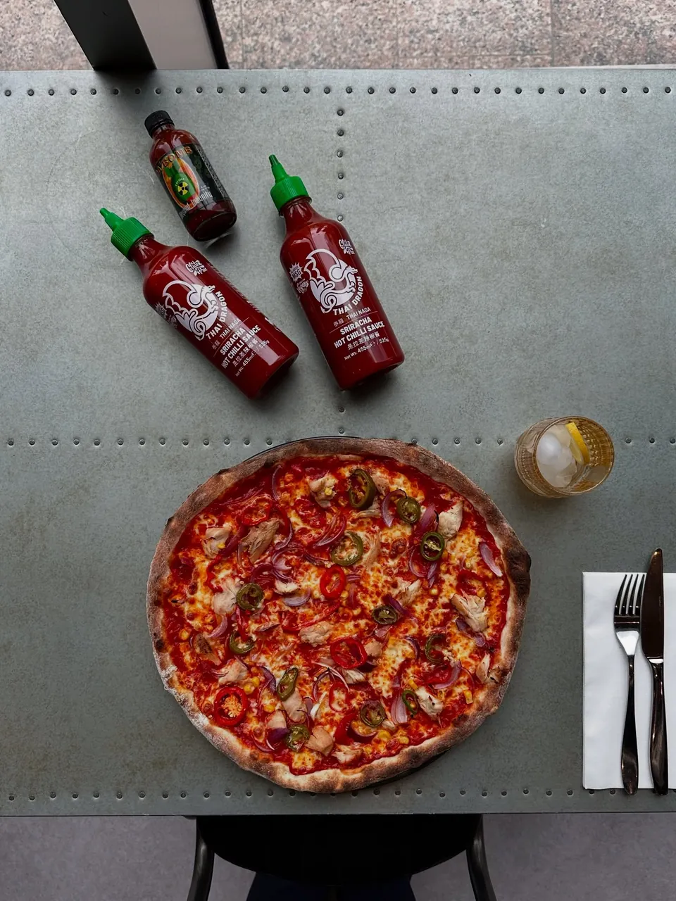 Ay Caramba with its toppings laid out.