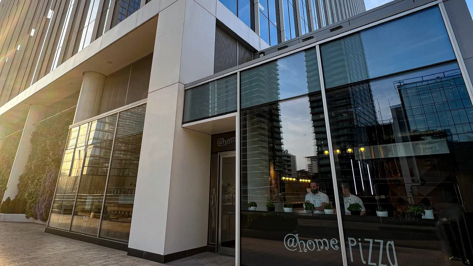 The @homepizza restaurant on Bank Street, Canary Wharf.